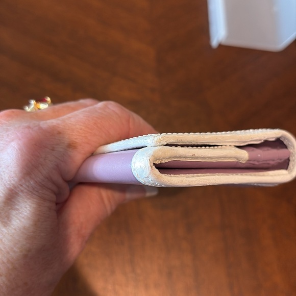 Coach  long wallet  vintage  snap wallet  leather  purple/violet/white leather t - Picture 17 of 17